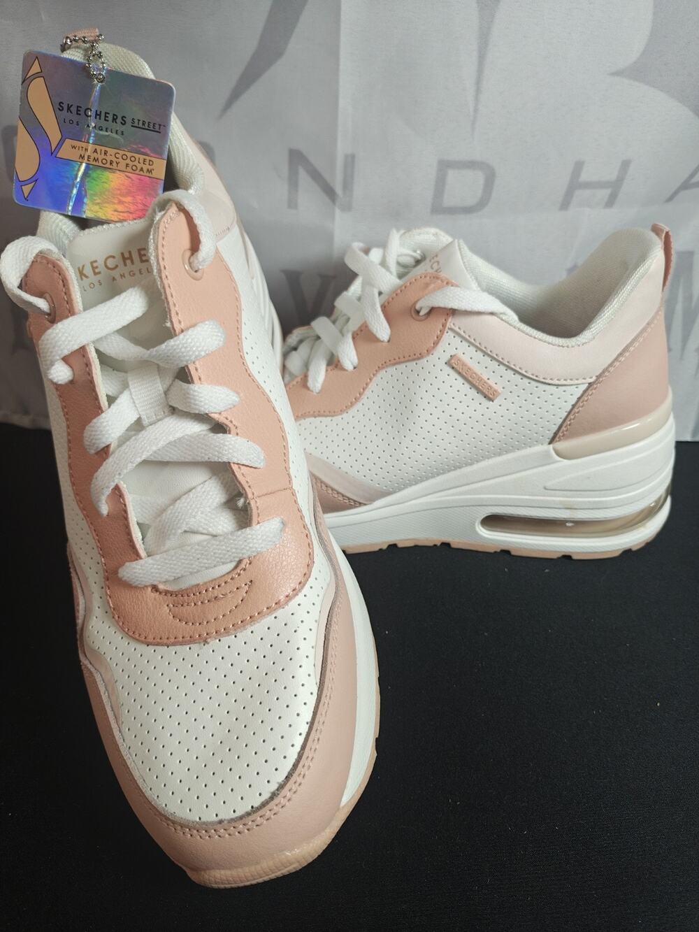 SKECHERS Women's 9 Million Air - Hotter Air Peach Sneakers Shoes NWT Blemishes